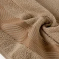 EUROFIRANY CLASSIC Ręcznik SYLWIA 2 z żakardową bordiurą z falującym wzorem - 70 x 140 cm - brązowy 5