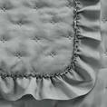 EUROFIRANY CLASSIC Narzuta obszyta falbaną pikowana techniką hot press - 170 x 210 cm - srebrny 3