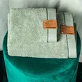 TERRA COLLECTION Ręcznik MONTENEGRO z ozdobnym przeszyciem na bordiurze - 50 x 90 cm - zielony 7