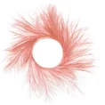 Wianek dekoracyjny z trawy pampasowej w stylu boho - 40 cm - różowy 1