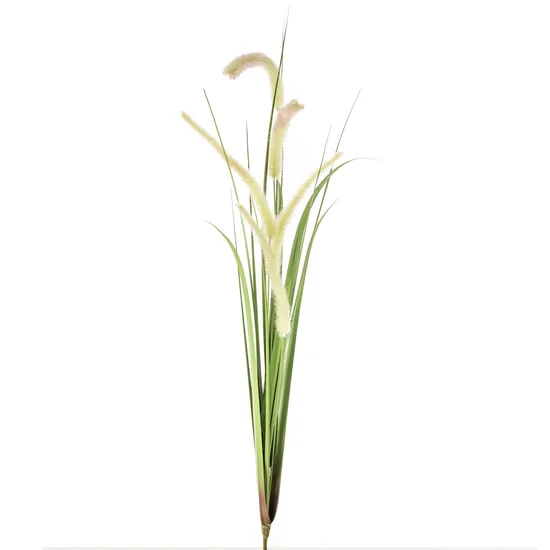 TRAWA OZDOBNA Z DŁUGIMI KŁOSAMI, sztuczna roślina dekoracyjna - 53 cm - jasnozielony