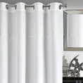 Zasłona ADARA z ozdobną taśmą z cyrkoniami - 140 x 270 cm - biały 1