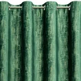 Zasłona MARSALA z miękkiej welwetowej tkaniny zdobiona przecieranym szampańskim nadrukiem - 140 x 250 cm - ciemnozielony 6
