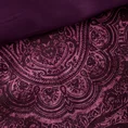 TERRA COLLECTION Komplet pościeli AVINION 5 z makosatyny bawełnianej z ornamentowym wzorem - 220 x 200 cm - fioletowy 11