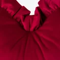 Poduszka z wypełnieniem w kształcie serca z miękkiego welwetu z falbanami - 45 x 45 cm - czerwony 5