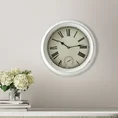 Zegar ścienny dworcowy z rzymskimi cyframi, styl retro, 37 cm średnicy - 37 x 5 x 37 cm - biały 4