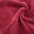 Ręcznik z welurową bordiurą o ryżowej fakturze - 30 x 50 cm - czerwony 5