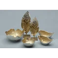 Metalowa figurka PATO złoto-srebrny liść - 19 x 19 x 46 cm - srebrny 2