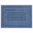 Dywanik łazienkowy z bawełny frotte z welurową bordiurą - 50 x 70 cm - niebieski 2
