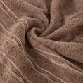 Ręcznik JONAS z bawełny z ozdobną żakardową bordiurą z marszczeniem - 50 x 90 cm - brązowy 5