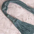 Dekoracyjny sznur do upięć z chwostem - dł. 58 cm - ciemnomiętowy 3