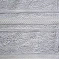 Ręcznik z bawełny egipskiej z żakardową bordiurą podkreśloną lśniącą nicią - 50 x 90 cm - srebrny 2