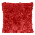 Poszewka SHAGGY z długimi ozdobnymi frędzlami - 40 x 40 cm - czerwony 1