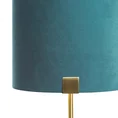 Lampa stołowa EZRA z welwetowym abażurem - ∅ 27 x 46 cm - turkusowy 2
