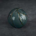Kula ceramiczna  TEO z nowoczesnym wypukłym wzorem - ∅ 10 x 9 cm - turkusowy 1