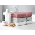 Ręcznik bawełniany FIORE z ozdobnym stebnowaniem - 30 x 50 cm - biały 4