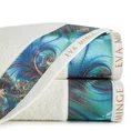 EWA MINGE Ręcznik ANGELA z bordiurą zdobioną designerskim nadrukiem - 70 x 140 cm - kremowy 1
