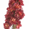 OSTRÓŻKA sztuczny kwiat dekoracyjny z płatkami z jedwabistej tkaniny - 80 cm - bordowy 2