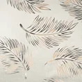 Zasłona gotowa IDALIA z welwetu zdobiona cieniowanym nadrukiem liści - 140 x 250 cm - kremowy 9