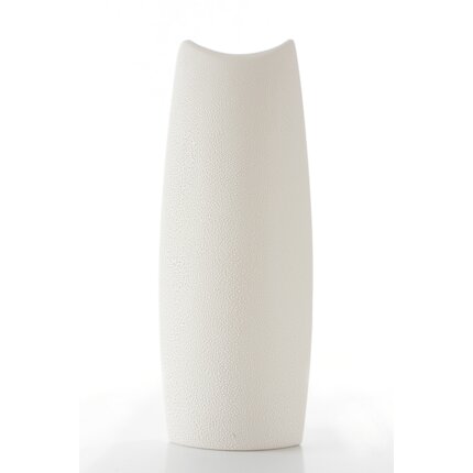 Zdjęcia - Figurka / świecznik Riso Wazon ceramiczny  z efektem rosy 17 x 12 x 46 cm kremowy 