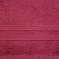 Ręcznik  klasyczny  z amerykańskiej bawełny czesanej z żakardową bordiurą w pasy - 70 x 140 cm - jasnoczerwony 2