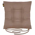 ADORE dwustronna welurowa poduszka siedziskowa na krzesło z czterema pikowaniami, gramatura 195 g/m2 - 40x40x8 cm - brązowy 2