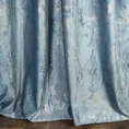 Zasłona  KORNELIA z miękkiej welwetowej tkaniny zdobiona szampańskim nadrukiem przypominającym marmur - 140 x 270 cm - niebieski 3