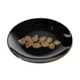 Patera ceramiczna z nadrukiem ażurowej złotej gałązki - ∅ 28 x 4 cm - czarny 2