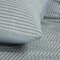 TERRA COLLECTION Komplet pościeli PALERMO 9 z wzorem w paseczki z delikatnie marszczonej tkaniny - 160 x 200 cm - jasnoniebieski 14