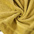 Ręcznik z ozdobną bordiurą w pasy - 50 x 90 cm - musztardowy 5