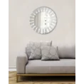 Lustro dekoracyjne okrągłe w trójwymiarowej lustrzanej ramie - 79 x 3 x 79 cm - srebrny 1
