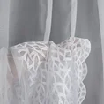 Tkanina firanowa aden z dwoma pasami fantazyjnego haftu - 300 cm - biały 2