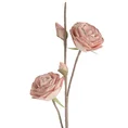 SZTUCZNY KWIAT dekoracyjny z plastycznej pianki z płatkami obrzeżonymi brokatem - ∅ 9 x 63 cm - różowy 1