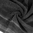 Ręcznik POLA z żakardową bordiurą zdobioną stebnowaniem - 70 x 140 cm - stalowy 5
