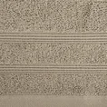 Ręcznik ALINE klasyczny z bordiurą w formie tkanych paseczków - 50 x 90 cm - beżowy 2