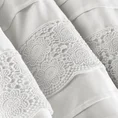 Pościel z satyny bawełnianej zdobiona elegancką koronką i zakładkami - 160 x 200 cm, 2 szt. 70 x 80 cm - biały 4
