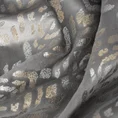 Zasłona LAURA z welwetu z cieniowanym srebrno-złotym wzorem w stylu boho - 140 x 250 cm - stalowy 10