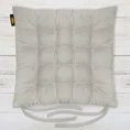 ADORE dwustronna welurowa poduszka siedziskowa na krzesło z szesnastoma pikowaniami, gramatura 195 g/m2 - 40x40x6 cm - popielaty 1