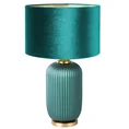 Lampa dekoracyjna LAILA z welwetowym abażurem - ∅ 41 x 65 cm - turkusowy 3