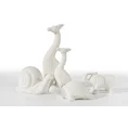 Żółw figurka ceramiczna RISO z efektem rosy - 21 x 13 x 8 cm - kremowy 2