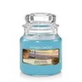 YANKEE CANDLE - Mała świeca zapachowa w słoiku - Beach escape - ∅ 6 x 9 cm - niebieski 1