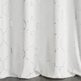 Zasłona welwetowa ze srebrnym nadrukiem wzór marokańskiej koniczyny - 140 x 250 cm - biały 3