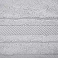 Ręcznik z żakardową bordiurą w geometrycznym stylu - 70 x 140 cm - srebrny 2