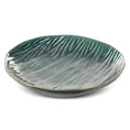 Patera ceramiczna REA w stylu boho w prążki - ∅ 25 x 5 cm - zielony 2