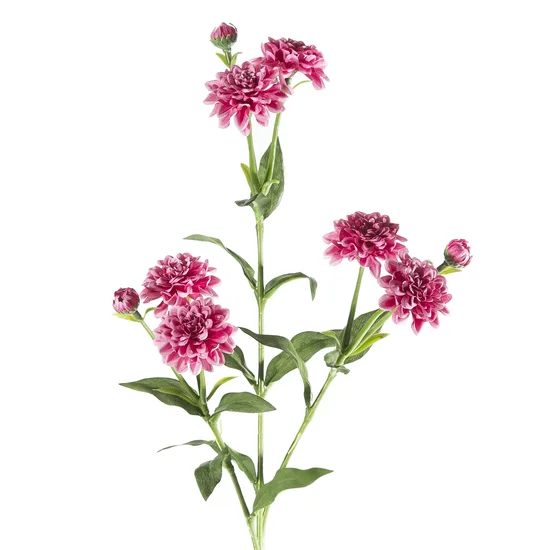 SANTINI CHRYZANTEMA - MARGARETKA, kwiat sztuczny dekoracyjny - ∅ 4 x 65 cm - ciemnoróżowy
