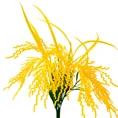 KRZEW OZDOBNY gałązka, kwiat sztuczny dekoracyjny - dł. 46 cm dł. z kwiatami 16 cm - żółty 1