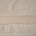 EUROFIRANY PREMIUM Ręcznik MILAN z puszystej bawełny frotte o ryżowej strukturze z błyszczącą bordiurą - 70 x 140 cm - beżowy 2
