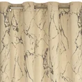 Zasłona WERA z miękkiej welwetowej tkaniny zdobiona nadrukiem przypominającym marmur - 140 x 250 cm - kremowy 6