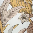 DESIGN 91 Zasłona BARI z miękkiego welwetu z nadrukiem kwiatów i liści - 140 x 250 cm - beżowy 9