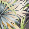 Zasłona welwetowa z egzotycznym nadrukiem liści i kwiatów - 140 x 250 cm - grafitowy 8